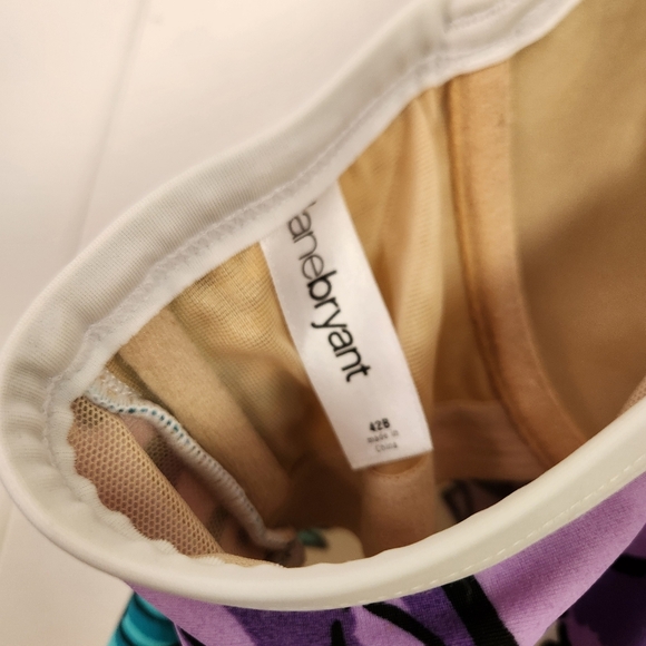 Lane Bryant Floral Underwire Tankini Swim Top Bottoms Swimsuit White 42B 2X - Picture 5 of 9